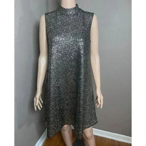 The Limited Black and Gold Sparkly Sleeveless Dress Size Medium -Holiday/Party